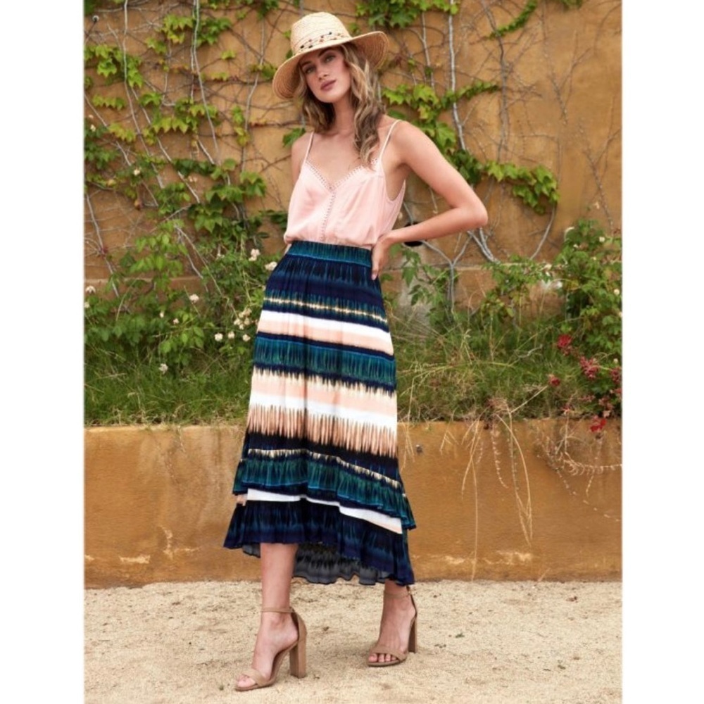 Anthropologie Daniel Rainn Patrizia Ruffled Maxi Skirt